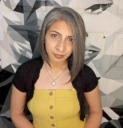 Short Asymmetric Lob with Natural Color for women with thinner hair