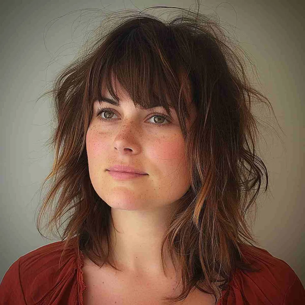 Corte de pelo asimétrico de pelusa' title=