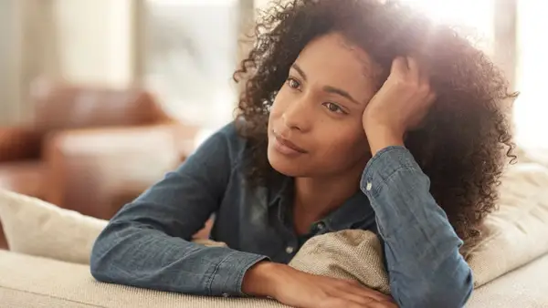 woman thinking, self-forgiveness