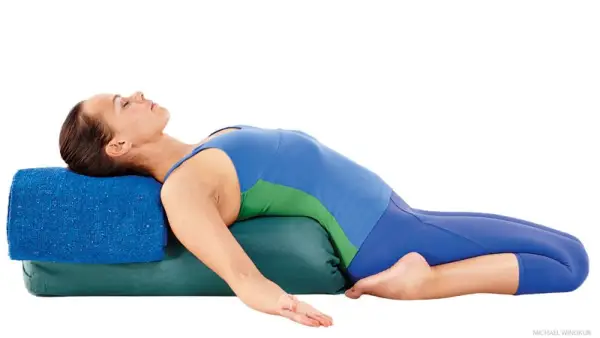 reclined hero pose, supta virasana