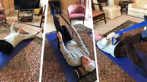 Dieser 90-jährige Mann begann während der Pandemie Yoga zu machen. Hier ist der Grund, warum er nicht aufgehört hat