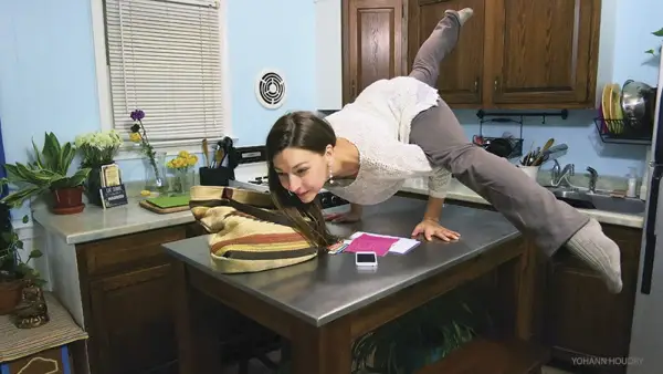 Arm Balance on Kitchen Counter