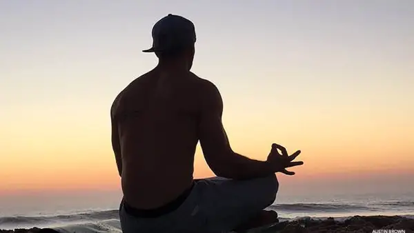 beach meditation, sunrise