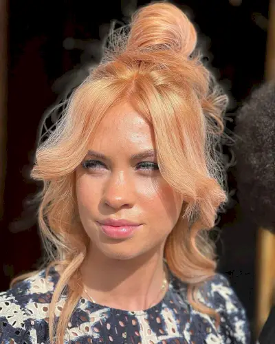 Cute Ponytail with Curtain Fringe