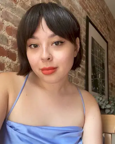 Short Bob Hairstyle with Curtain Bangs