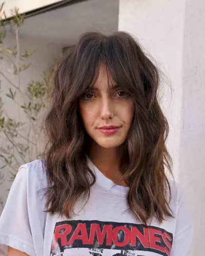 Medium-Length Stunning Face-Framing Bangs