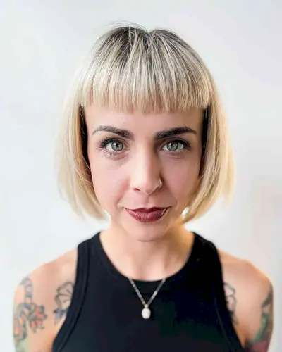 Razor Graduated Bob with Short Bangs