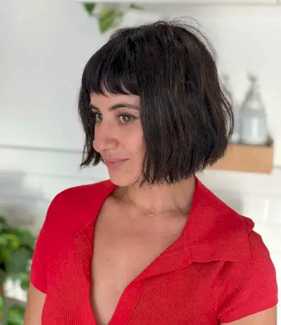 short hair with short bangs haircut