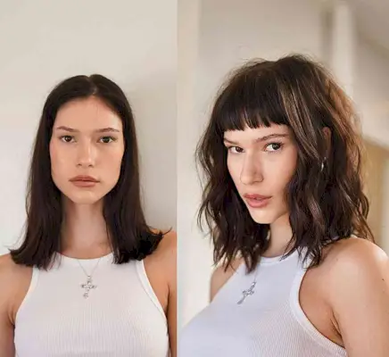 Short Soft and Blunt Bangs