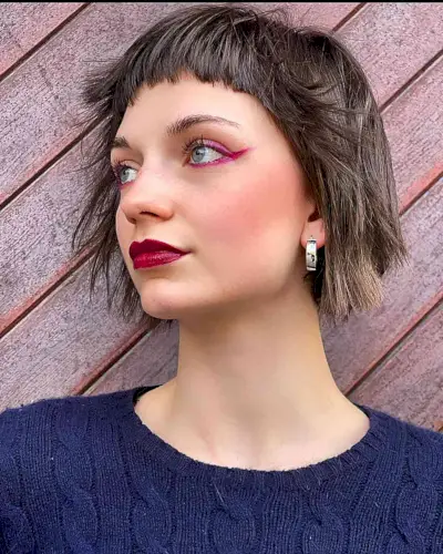 Cute Choppy Short Hair with Short Bangs
