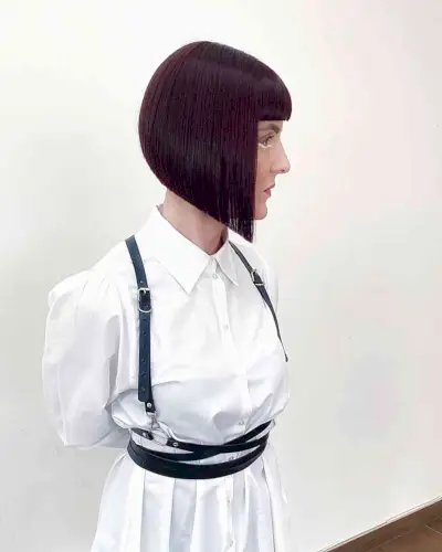 Inverted Bob with Short Bangs Haircut