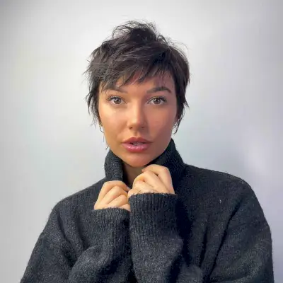 Textured Pixie and Side-Swept Bangs