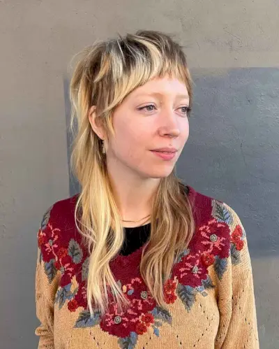 Long Mullet Shag with Short Bangs