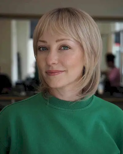 Thin Bob Cut with Wispy Bangs