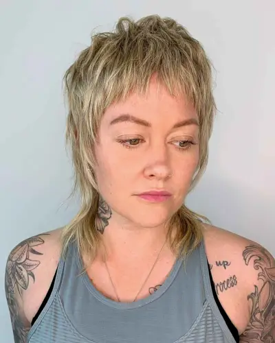 Mullet with Baby Bangs