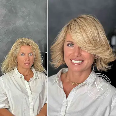 Beautiful Side-Swept Bangs on a Bob