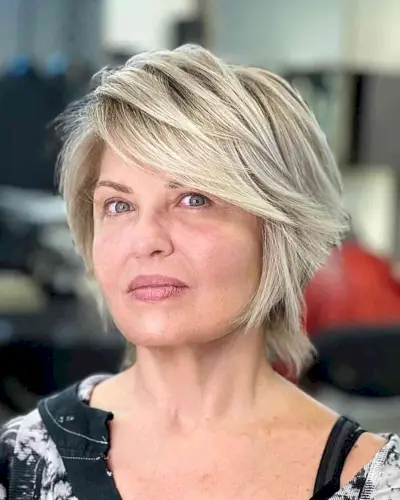 Bright Blonde Sweeping Fringe