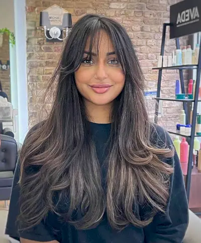 Long Layers, Face-Framing Pieces and waterfall fringe