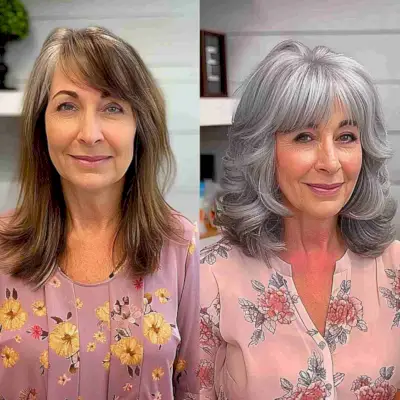 Silver Transformation with See-Through Fringe