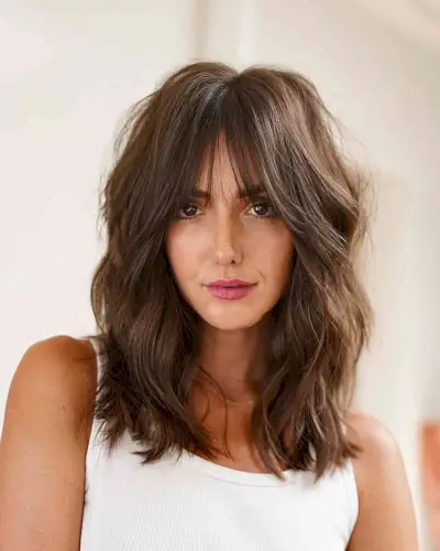 See-Through Fringe and Face-Framing Layers for mid-length hair
