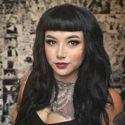 Easy wavy long hair with baby bangs