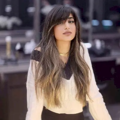 Polished Side Bangs with Long Hair