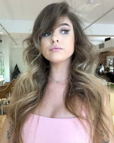 Side-Swept Bangs for a Small Forehead