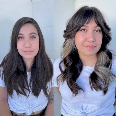 Soft Shaggy Hair with Layered Curtain Bangs