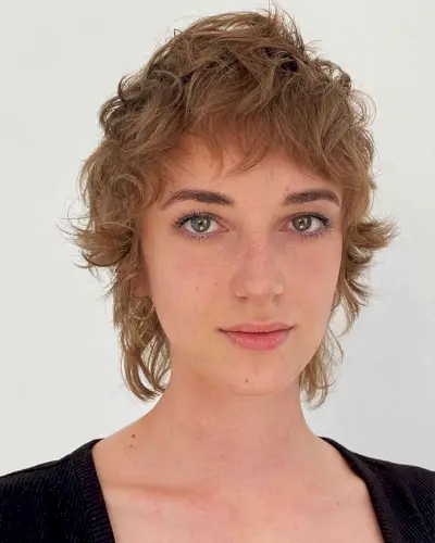 Edgy Textured Shag with Short Bangs