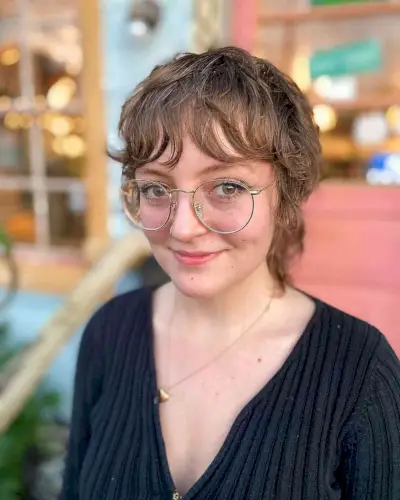 Mini Mullet with Wavy Bangs