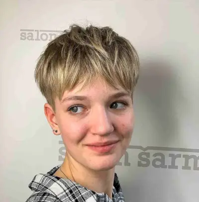Pixie Undercut with Piece-y Bangs for Straight Hair