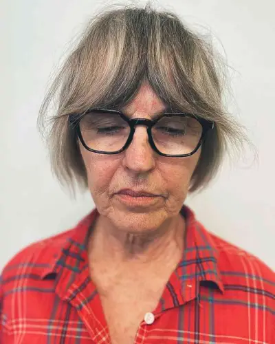 Soft Curtain Bangs for Women Over 60