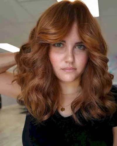 Dark Copper Thick Curtain Fringe