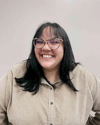 Classic Bangs for Black Medium-Length Hair and Round-Shaped Faces with Glasses