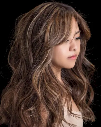 Feminine Middle Part Bardot Bangs