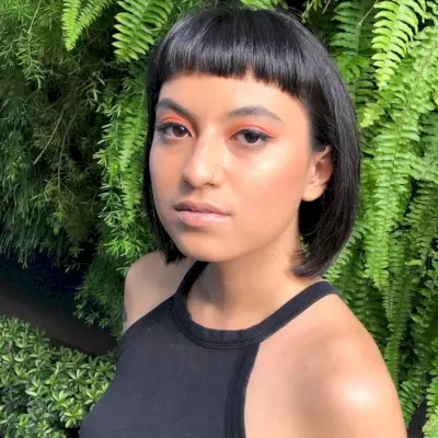 Bob with baby bangs for fatter faces