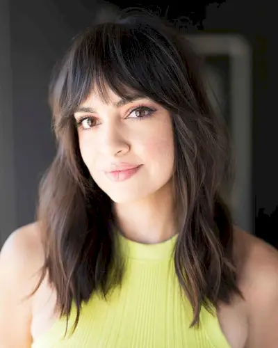 wispy bangs with natural texture