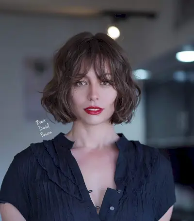 adorable long wispy bangs