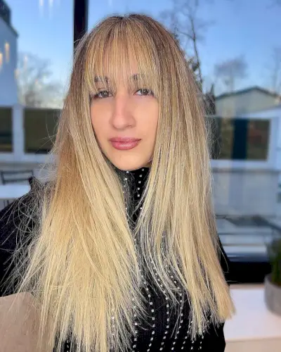 Straight Wispy Bangs for Long Straight Hair