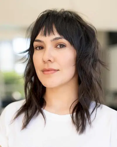 sophisticated yet fun choppy bangs