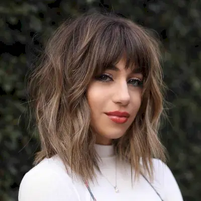 Choppy Hair with Feather Cut Bangs