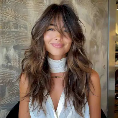 Feathered Layers with Bangs