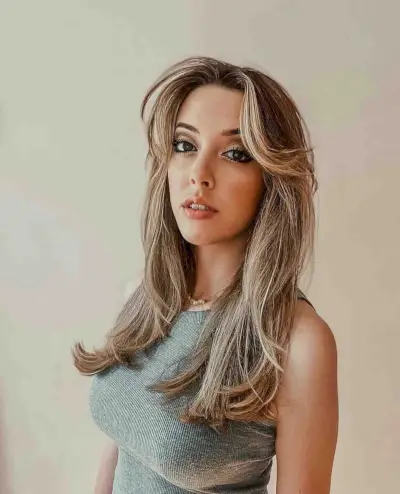 Long Curtain Fringe and Money Pieces on Long Straight Hair