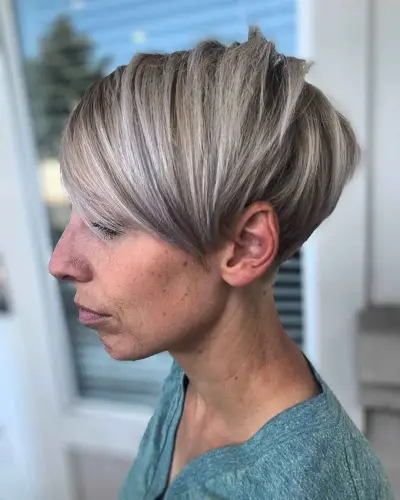Very Short Pixie Bob with Side Bangs