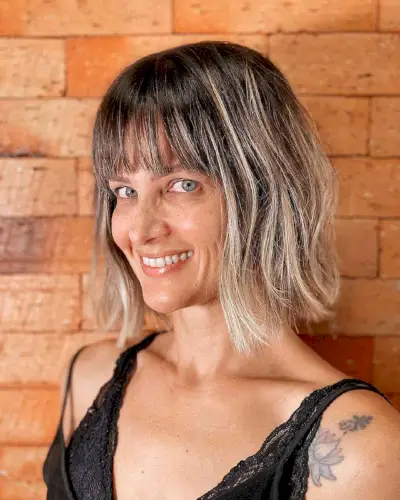 Short Bob with Wispy Bangs for Thin Hair