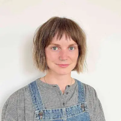 Short Shaggy Bob with Wispy Baby Bangs