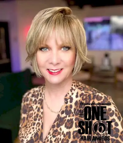 Short Layered Bixie Cut with See-Through Bangs