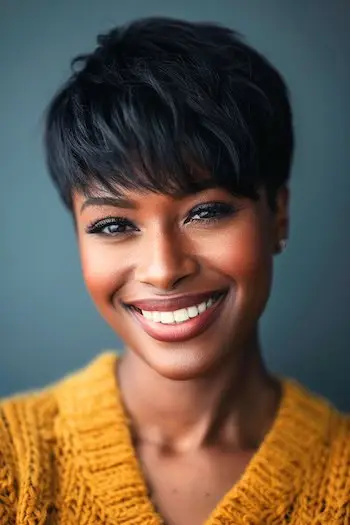 Pixie With Full Breton Coafura Scurta.