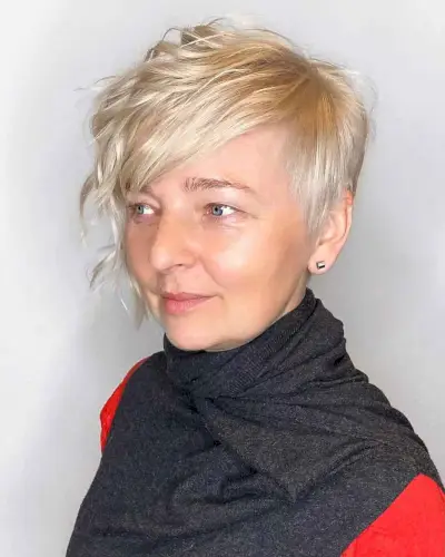 Wavy Asymmetrical Cut with Wispy Bangs