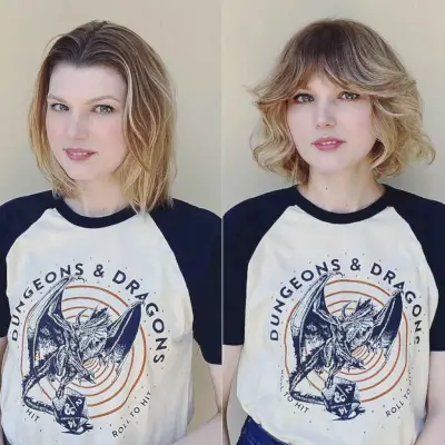 Low-Maintenance Wavy Curtain Bangs